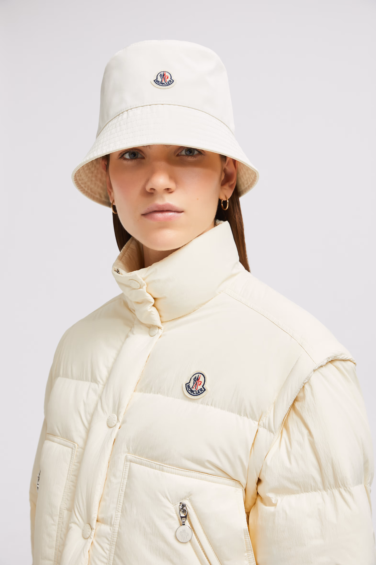 Bob en coton mélangé Femmes Blanc Moncler 2